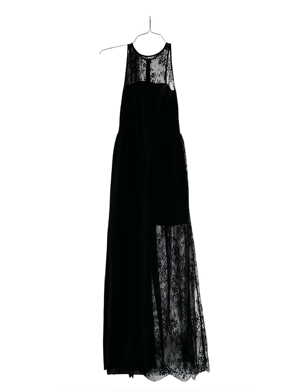 Majorelle Black Lace Sleeveless Maxi Dress, Size Small